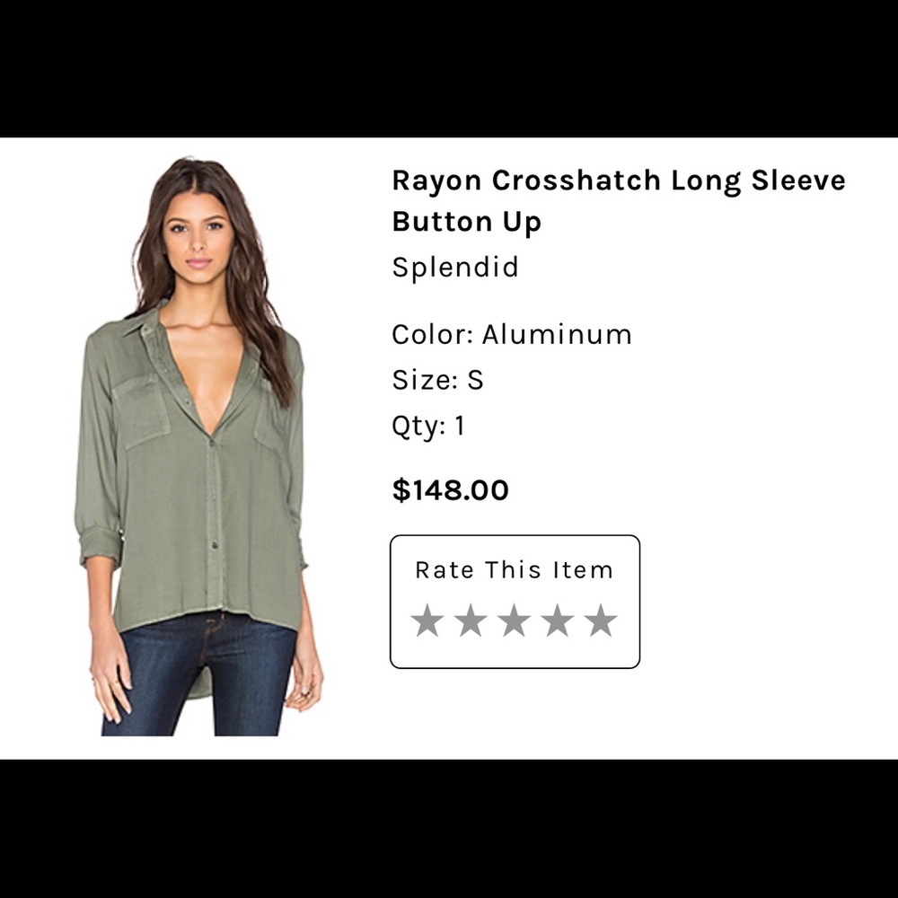 Long sleeve button front shirt